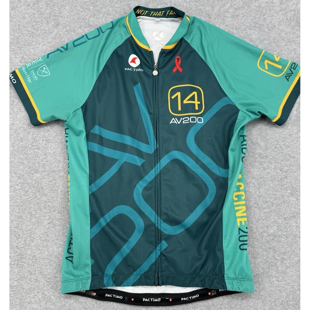 Pactimo Cycling Jersey AIDS Vaccine 200 AV200 Atlanta Full Zip Performance Bike